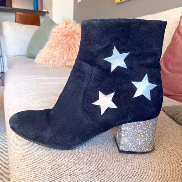 & Other Stories Glitter Star ankle boots suede 9.5 - Picture 2 of 16